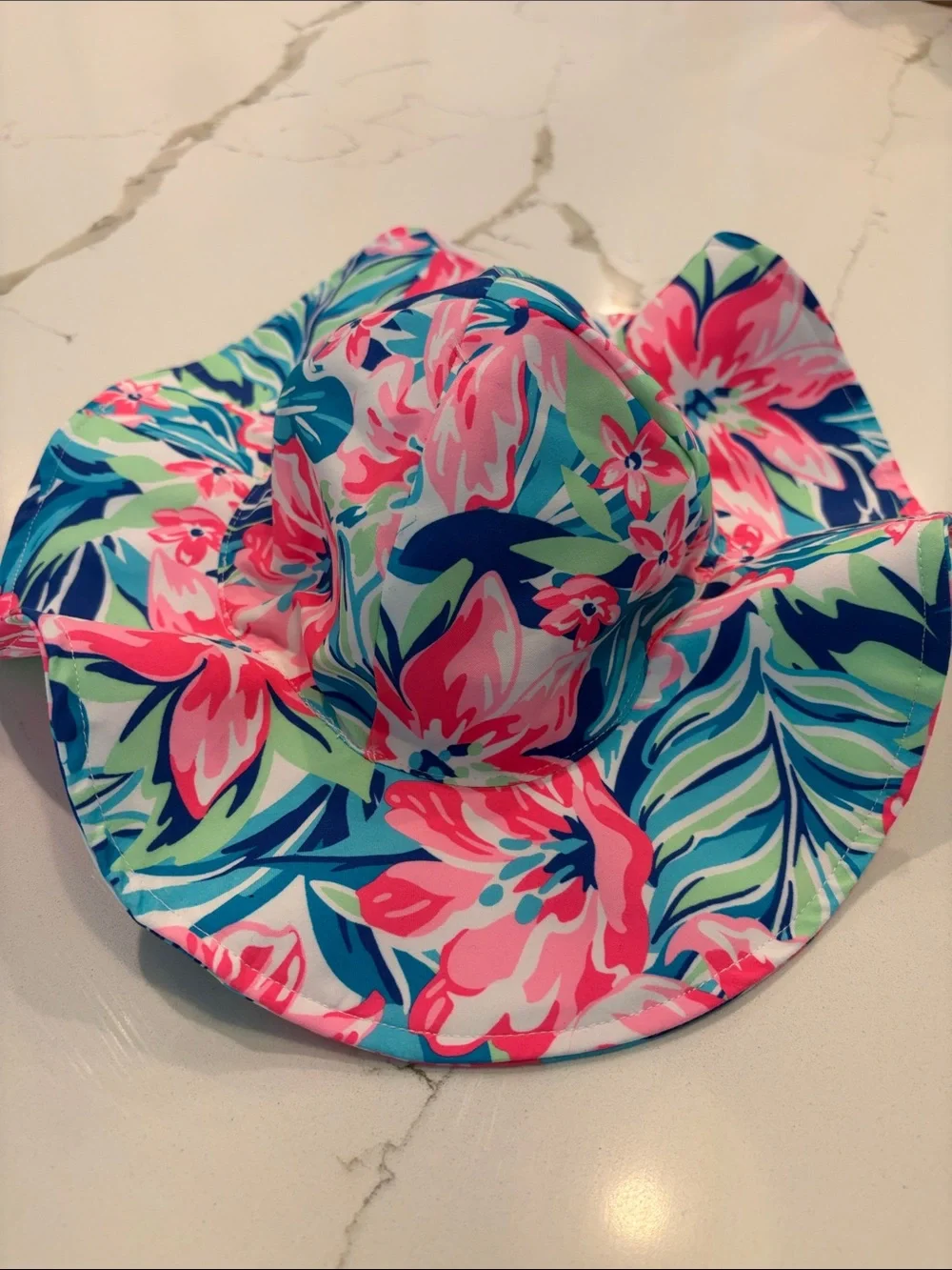 Lilly Pulitzer Baby Floral Sun Hat in Pink, Blue & Green